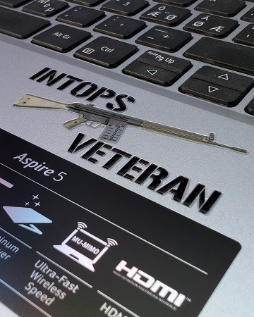 INTOPS med AG3 logo 3D overførings merke